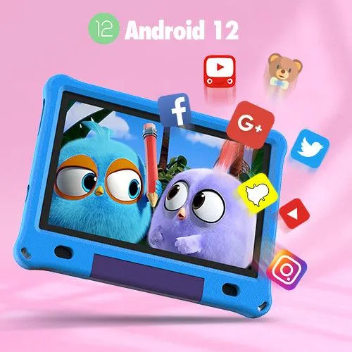 10.1 inch Kids Tablet, Wifi   Quad Core Processor, 3GB RAM, 64GB ROM, 6000mAh Battery, HD Screen, Dual Camera 2MP   8MP, with tons Pre-Installed Parental Control, Kids Apps and Games