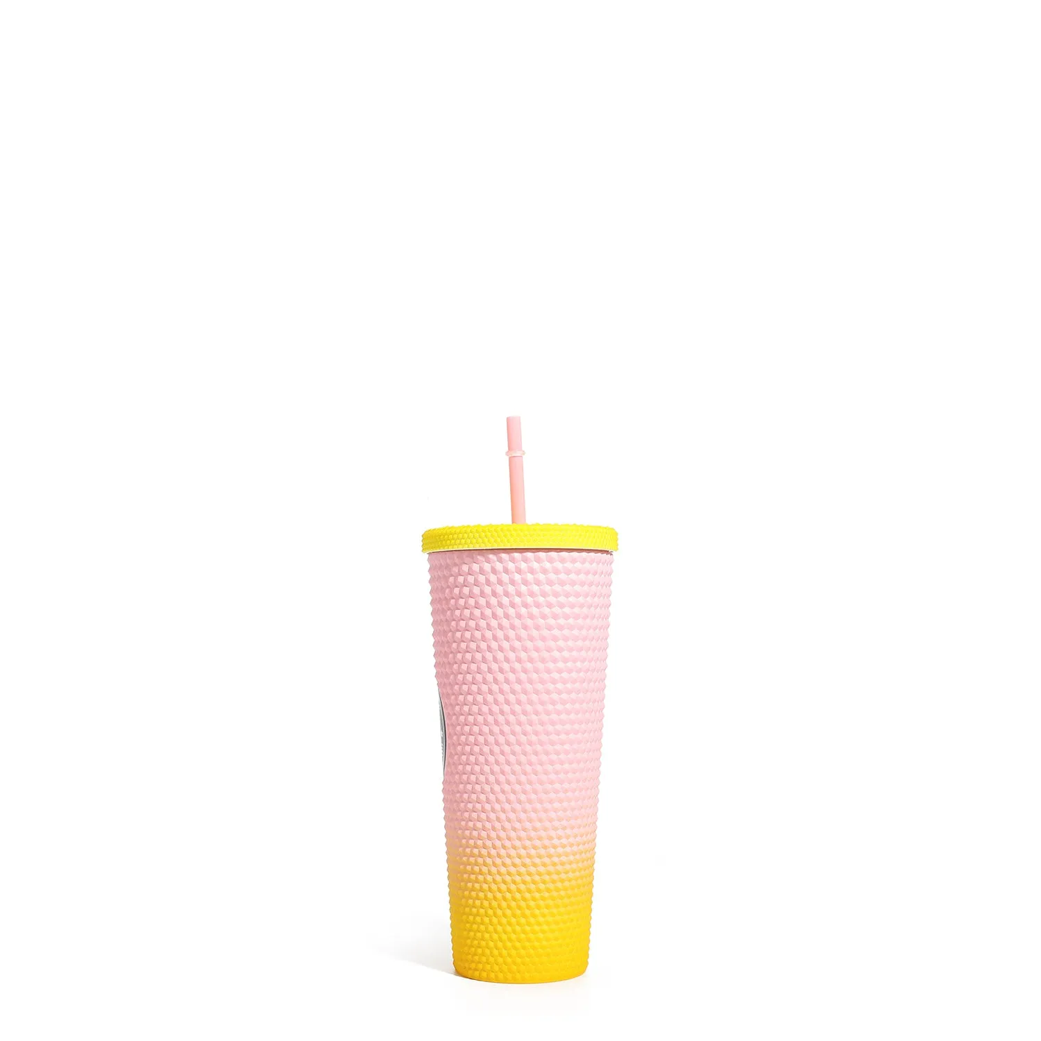 24 OZ STUDDED TUMBLER WITH STRAW