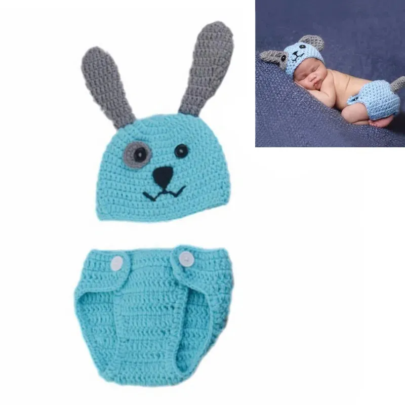 26 Styles Baby Photo Shoot Outfit Cute Animal Crochet, Handmade Knit Costume Accessories Newborn Photography Props