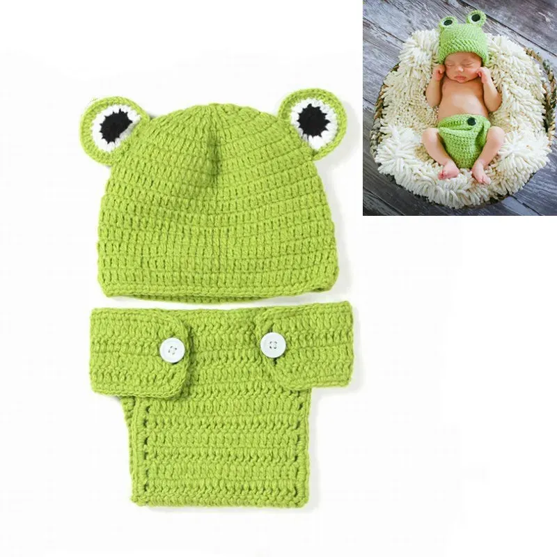 26 Styles Baby Photo Shoot Outfit Cute Animal Crochet, Handmade Knit Costume Accessories Newborn Photography Props