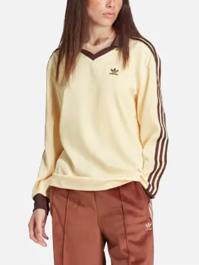 3-Stripes Satin Long Sleeve Tee - Yellow