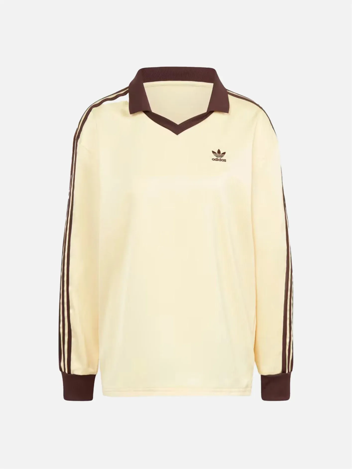 3-Stripes Satin Long Sleeve Tee - Yellow