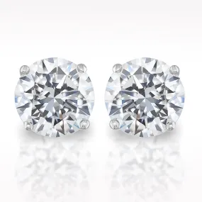 4.02ct H SI2 Brilliant Cut Diamond 18 Carat White Gold  Earrings