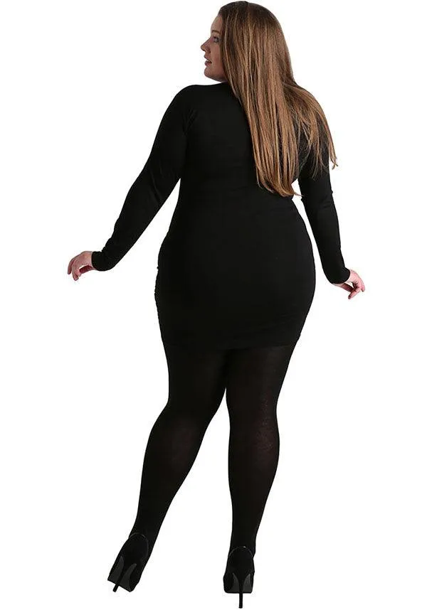 50 Denier Curvy Super-Stretch [Black] | TIGHTS