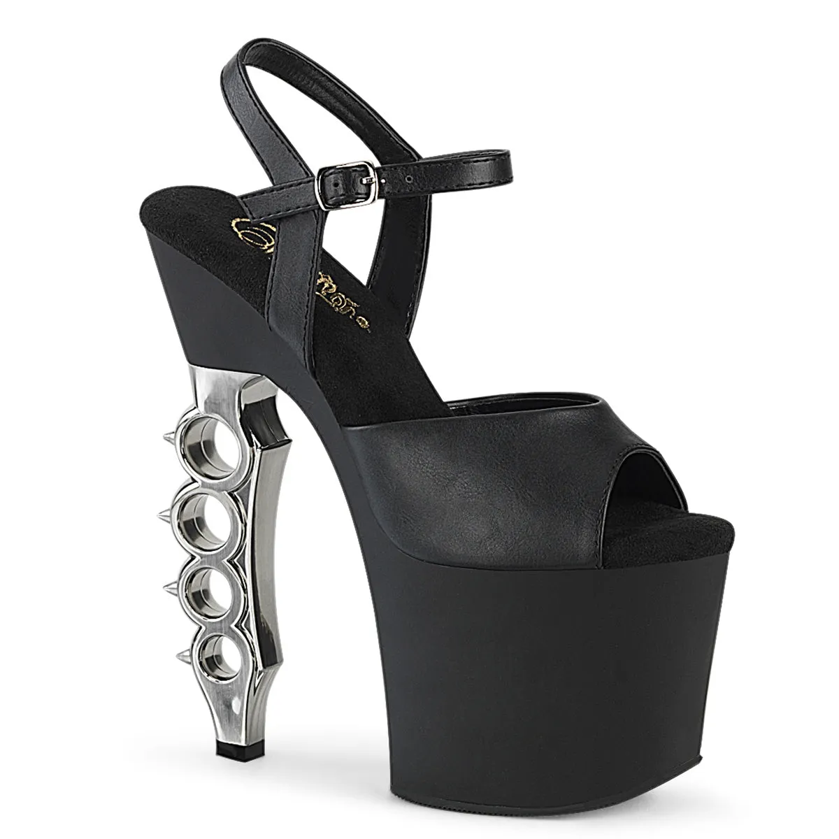 7" Brass Knuckle Heel Platform Sandal (IRONGRIP-708/709)