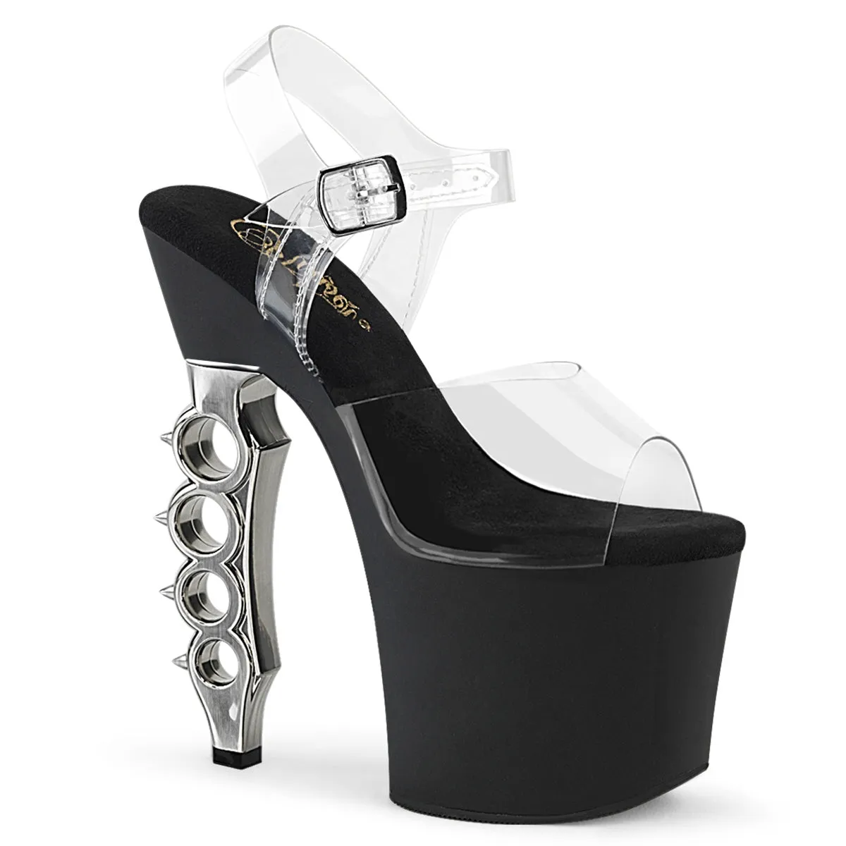 7" Brass Knuckle Heel Platform Sandal (IRONGRIP-708/709)