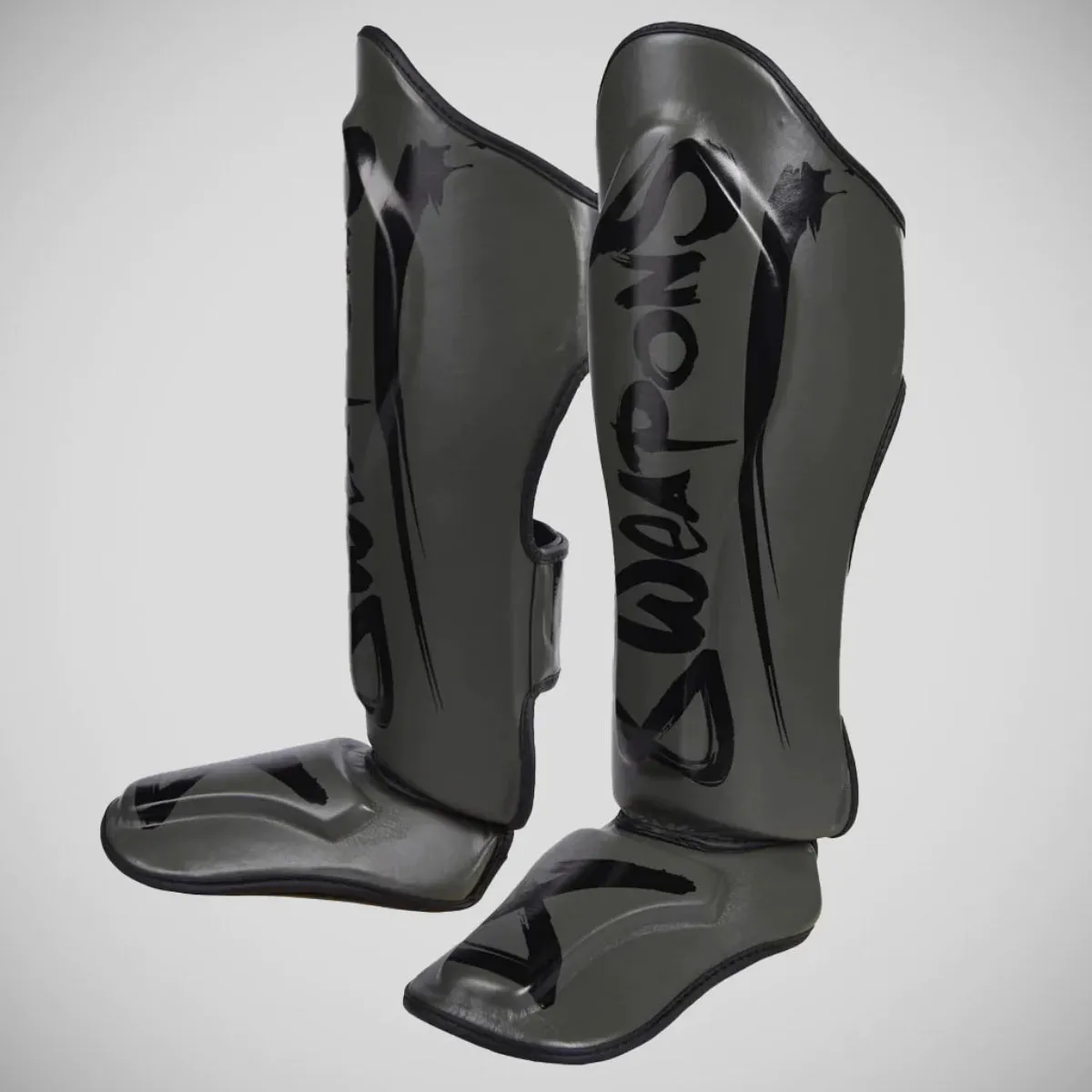 8 Weapons Unlimited Shin Guards Olive/Black