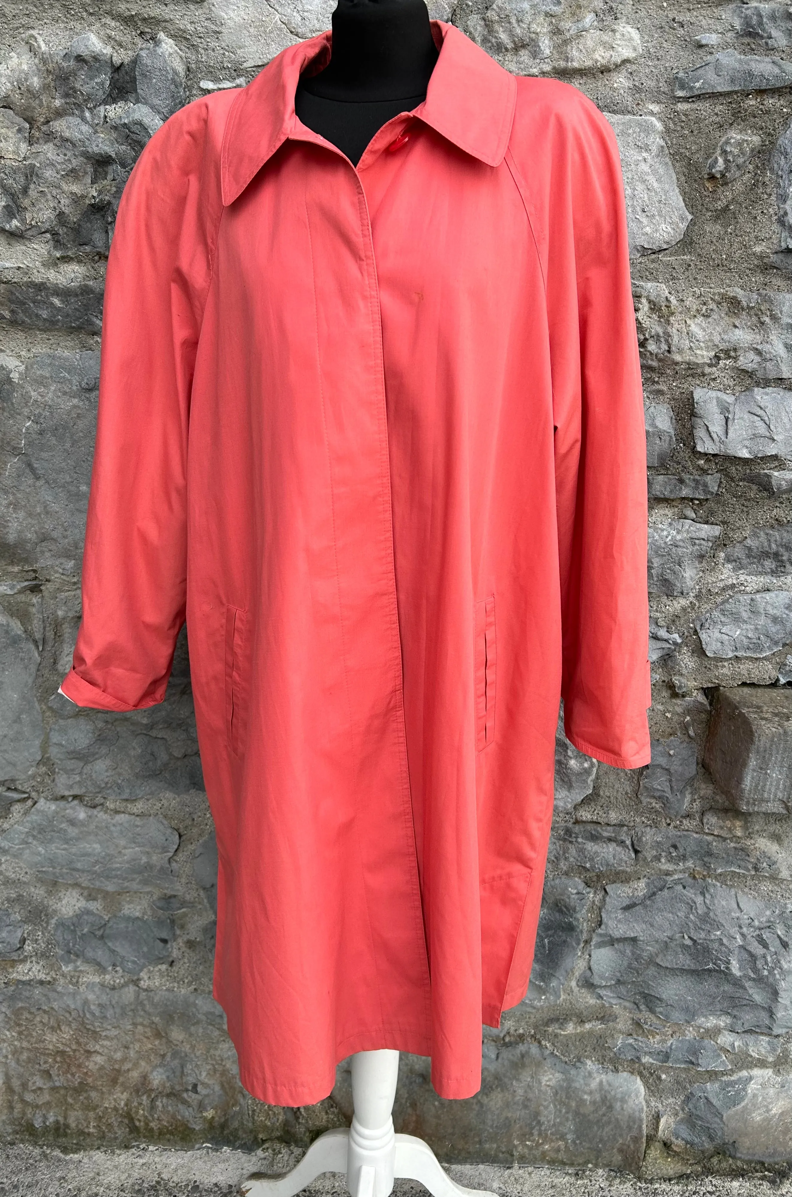 80s coral coat  uk 14-16