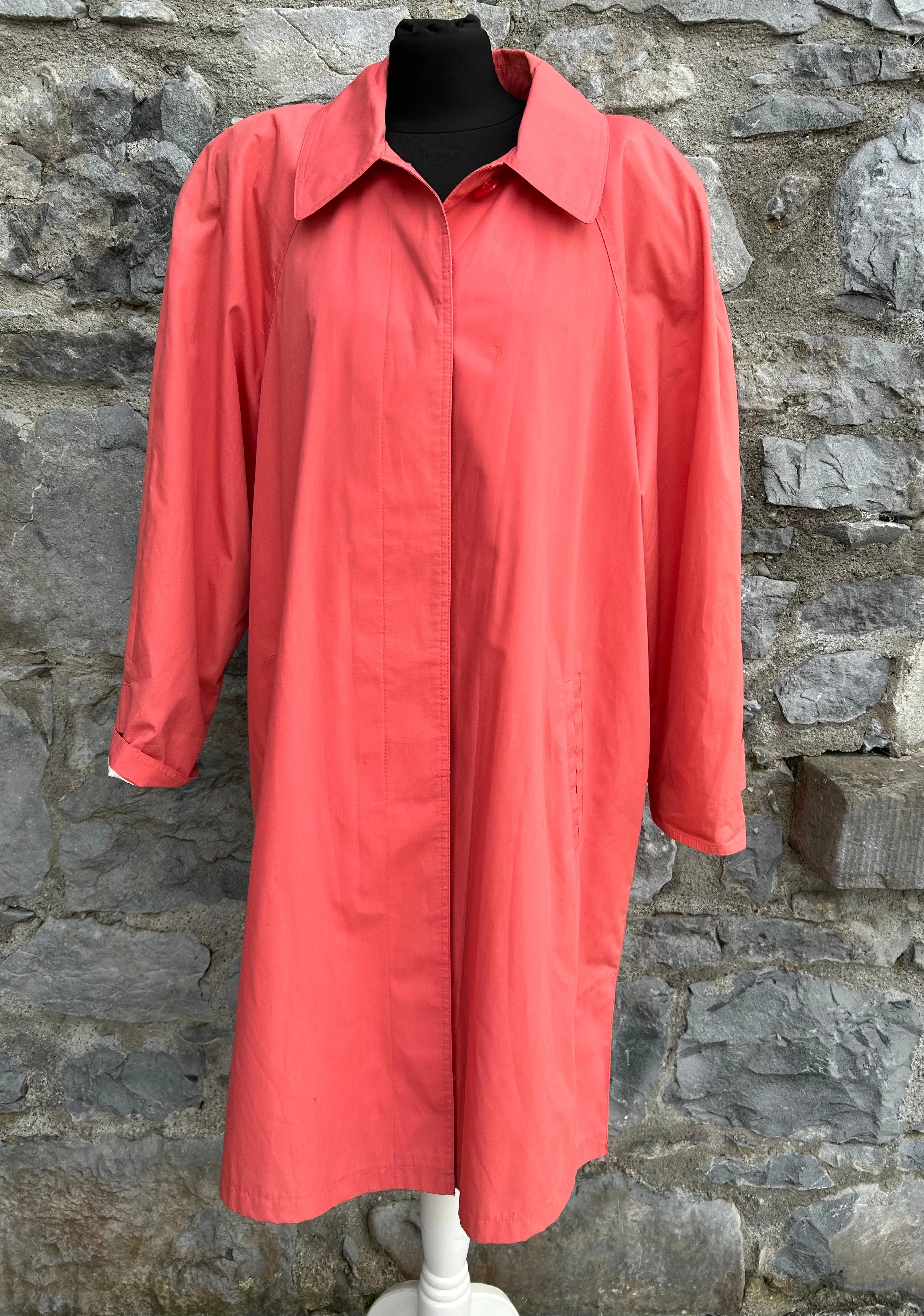 80s coral coat  uk 14-16