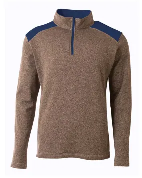 A4 NB4094 Tourney Fleece Quarter Zip - Heather Navy