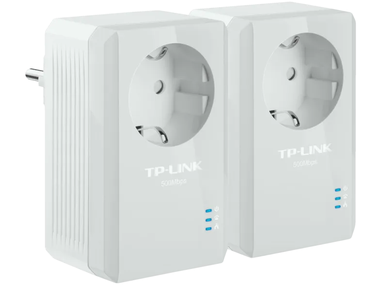 Adaptador - TP-Link TL-PA4010P KIT, 600 Mbps, Cobertura Internet, Línea Eléctrica, 2 Puertos