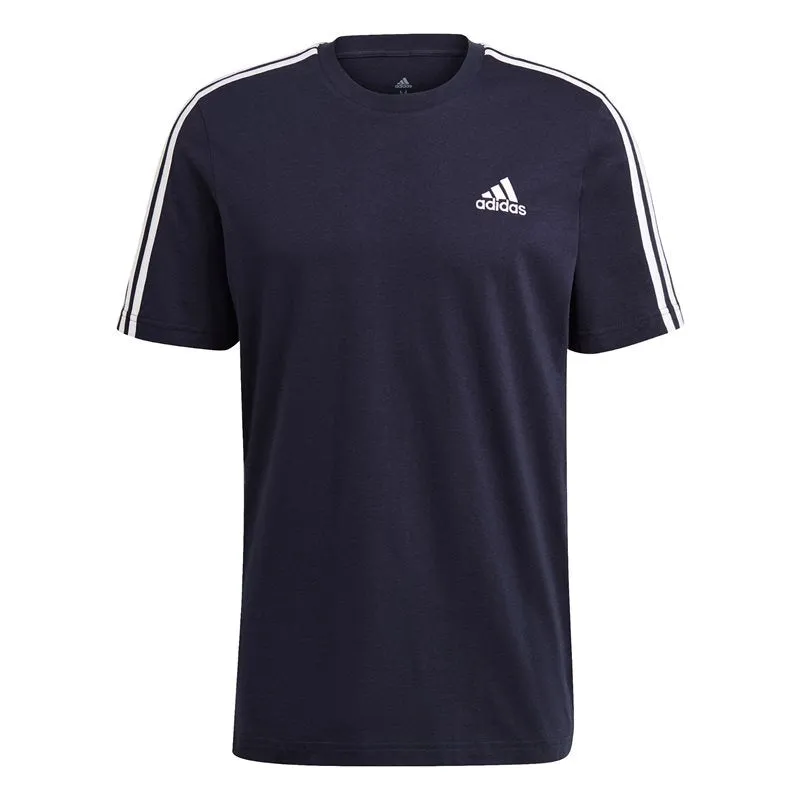 adidas Essentials 3 Stripes Mens Tee - Mens - Legend Ink