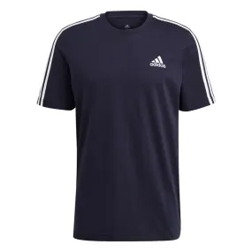 adidas Essentials 3 Stripes Mens Tee - Mens - Legend Ink