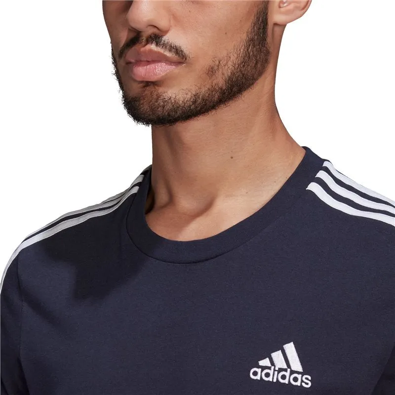 adidas Essentials 3 Stripes Mens Tee - Mens - Legend Ink