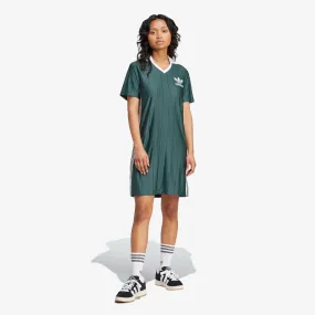 ADIDAS ORIGINALS | WMN'S ADICOLOR 3-STRIPES PINSTRIPE DRESS { MINERAL GREEN