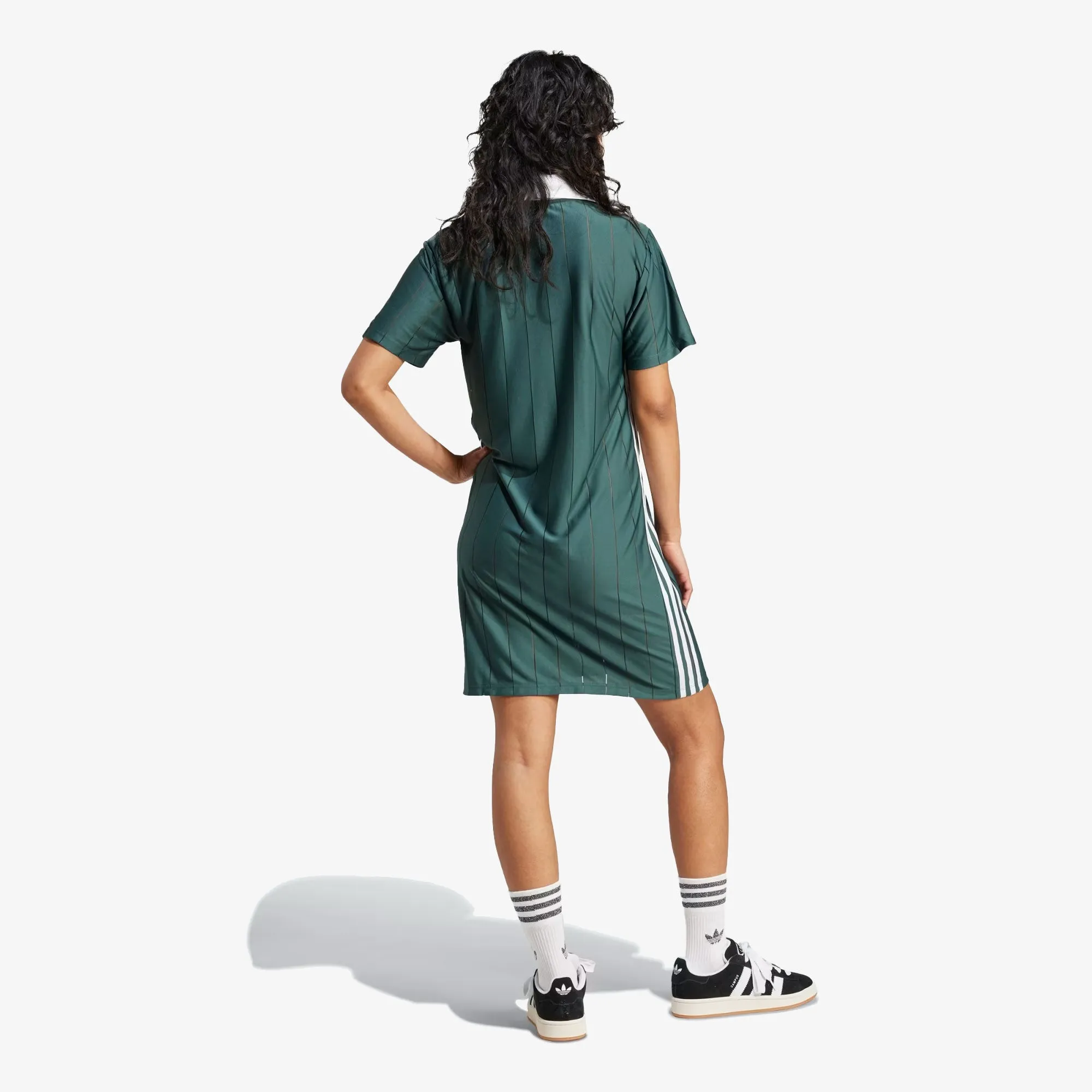 ADIDAS ORIGINALS | WMN'S ADICOLOR 3-STRIPES PINSTRIPE DRESS { MINERAL GREEN