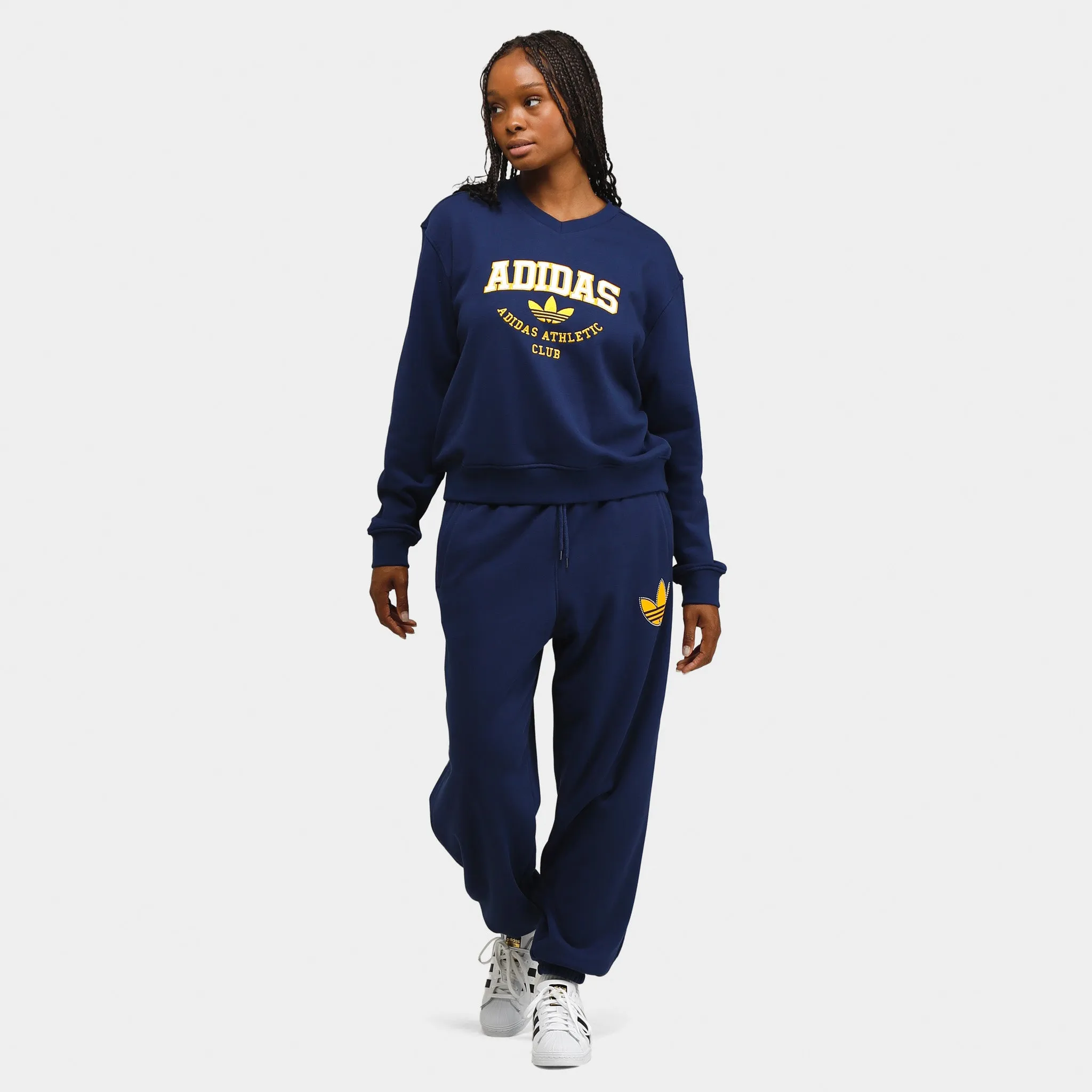 adidas Originals Women's College Graphic Sweatshirt / Dark Blue