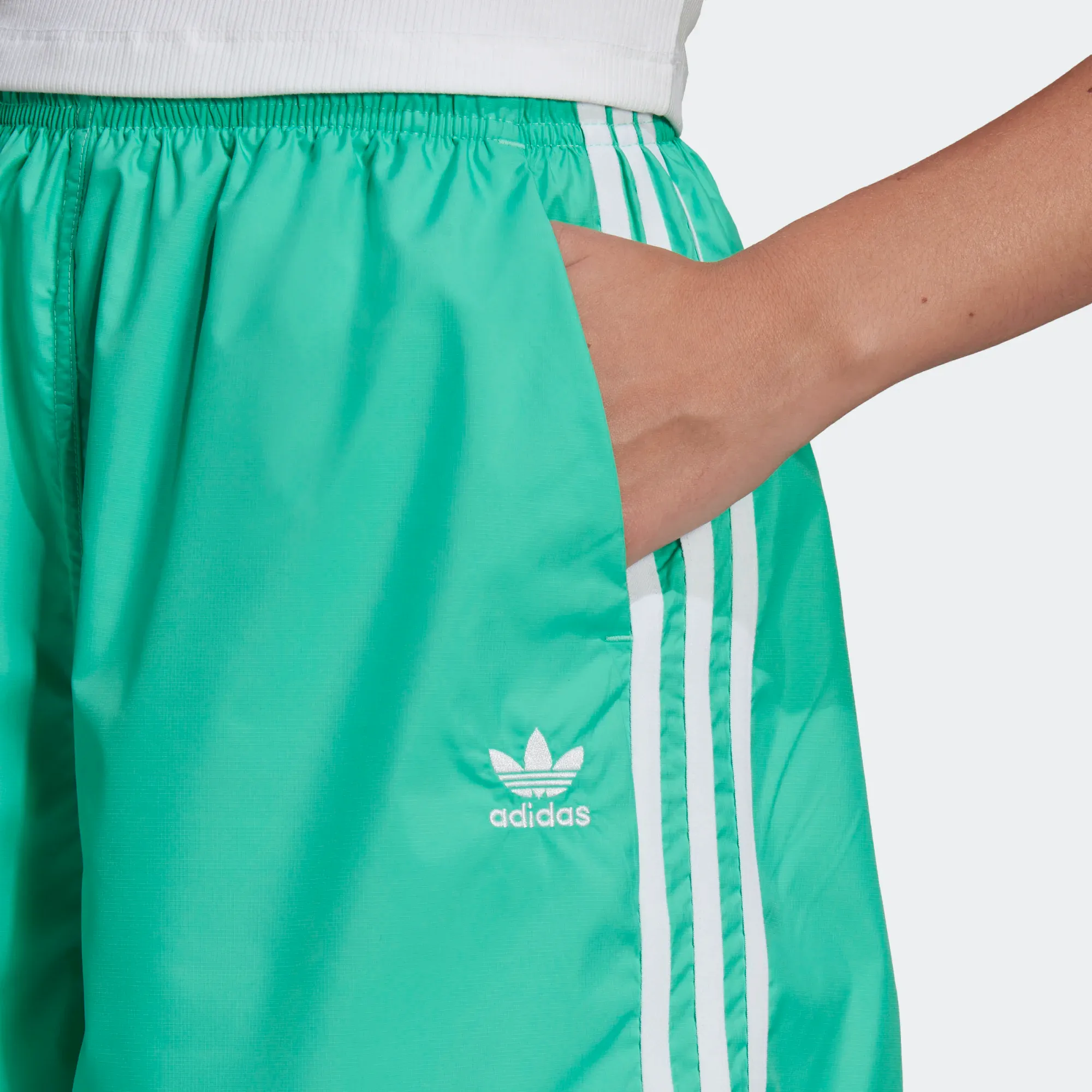 Adidas Women's Adicolor Classics Ripstop Shorts - Hi-Res Green