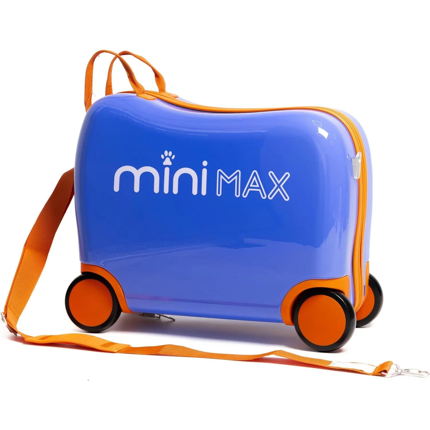 Aerolite MiniMax Childrens Ride-On Suitcase Fits 45x36x20cm EasyJet Maximum Size Kids Hand Luggage With Wheels 29L, Free Neck Pillow, Travel Bag & Stickers