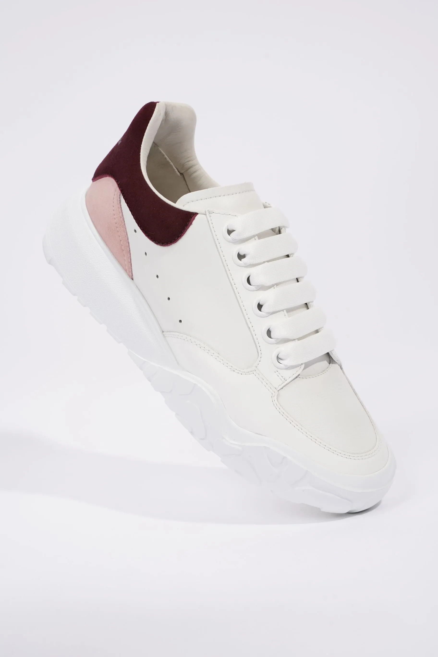 Alexander McQueen Womens Court Sneaker Burgundy Tab EU 37 / UK 4