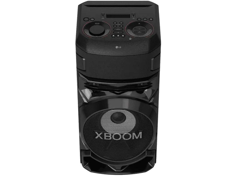 Altavoz de gran potencia - LG XBOOM HW RN5, USB, Radio FM, Karaoke, luces LED, Negro