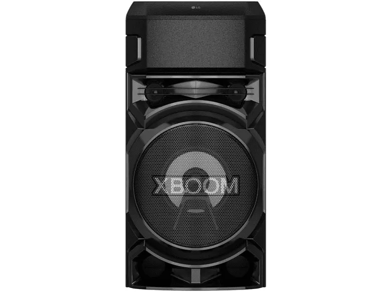 Altavoz de gran potencia - LG XBOOM HW RN5, USB, Radio FM, Karaoke, luces LED, Negro