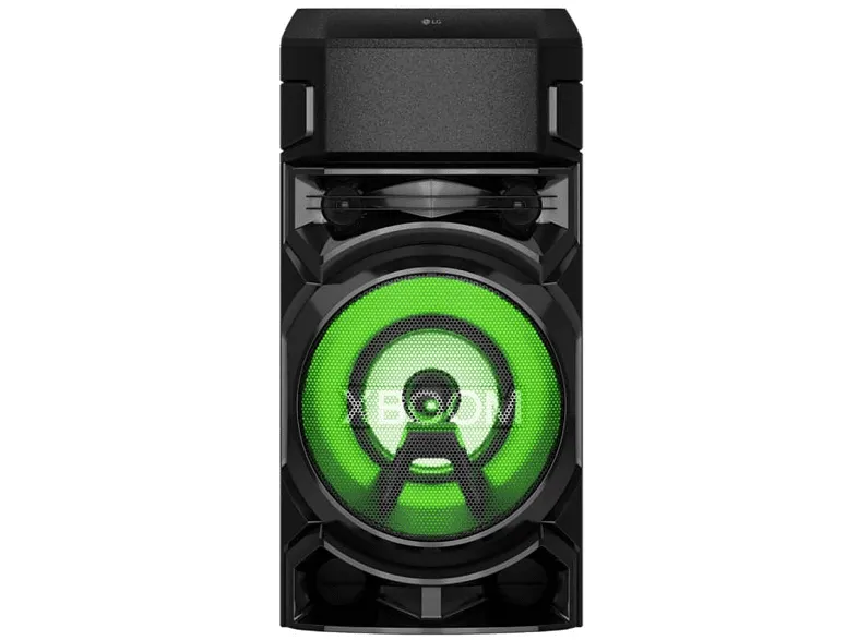 Altavoz de gran potencia - LG XBOOM HW RN5, USB, Radio FM, Karaoke, luces LED, Negro