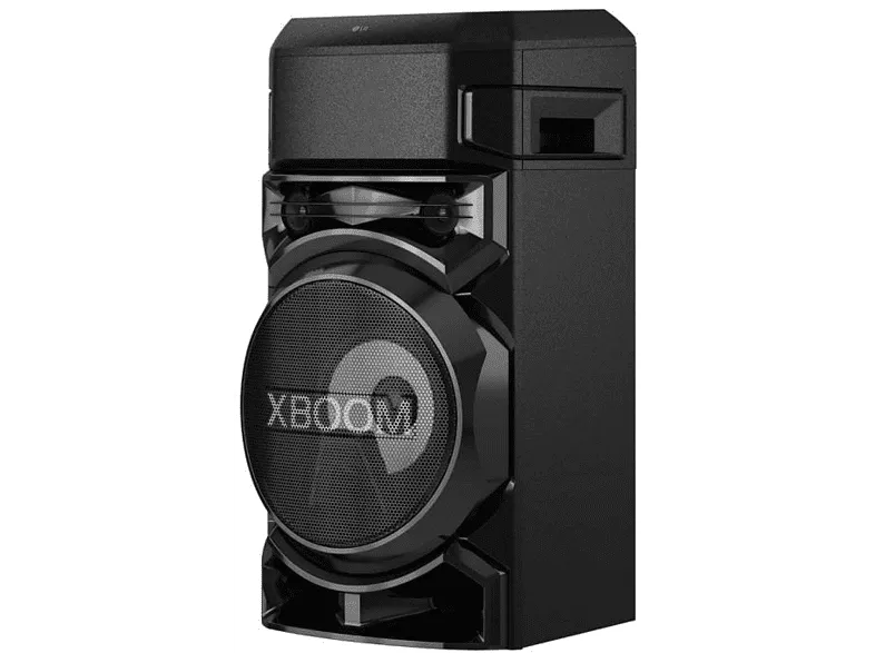 Altavoz de gran potencia - LG XBOOM HW RN5, USB, Radio FM, Karaoke, luces LED, Negro