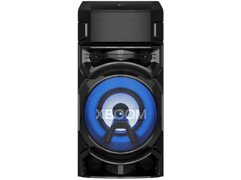 Altavoz de gran potencia - LG XBOOM HW RN5, USB, Radio FM, Karaoke, luces LED, Negro