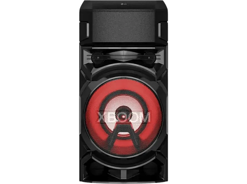 Altavoz de gran potencia - LG XBOOM HW RN5, USB, Radio FM, Karaoke, luces LED, Negro