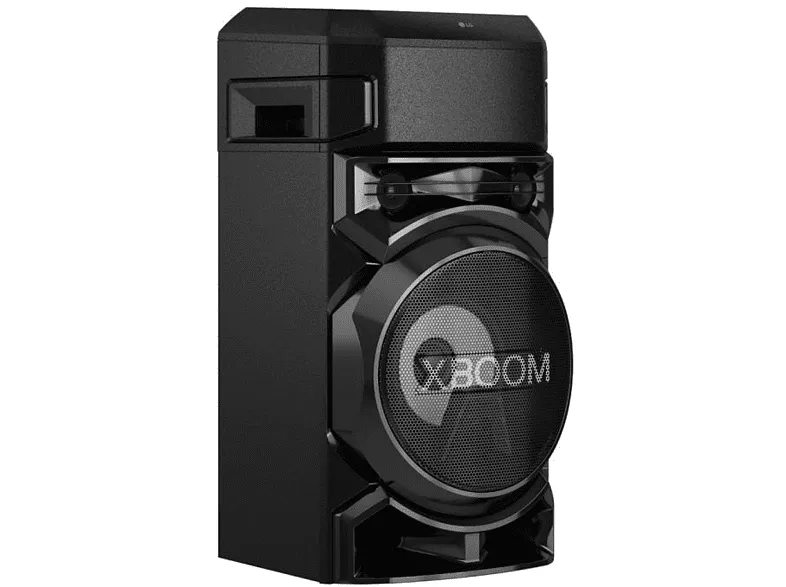 Altavoz de gran potencia - LG XBOOM HW RN5, USB, Radio FM, Karaoke, luces LED, Negro