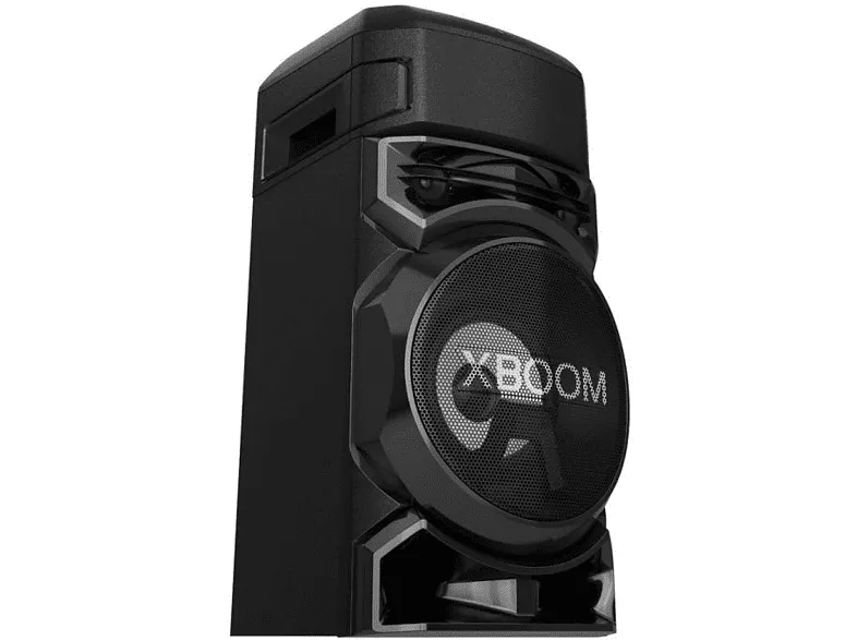 Altavoz de gran potencia - LG XBOOM HW RN5, USB, Radio FM, Karaoke, luces LED, Negro