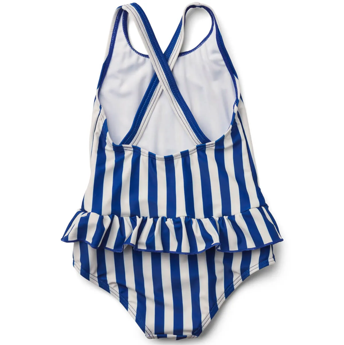 Amara Swimsuit in Surf Blue / Creme de la Creme Stripe by Liewood - Last One In Stock - 98/104 (3-4 Years)