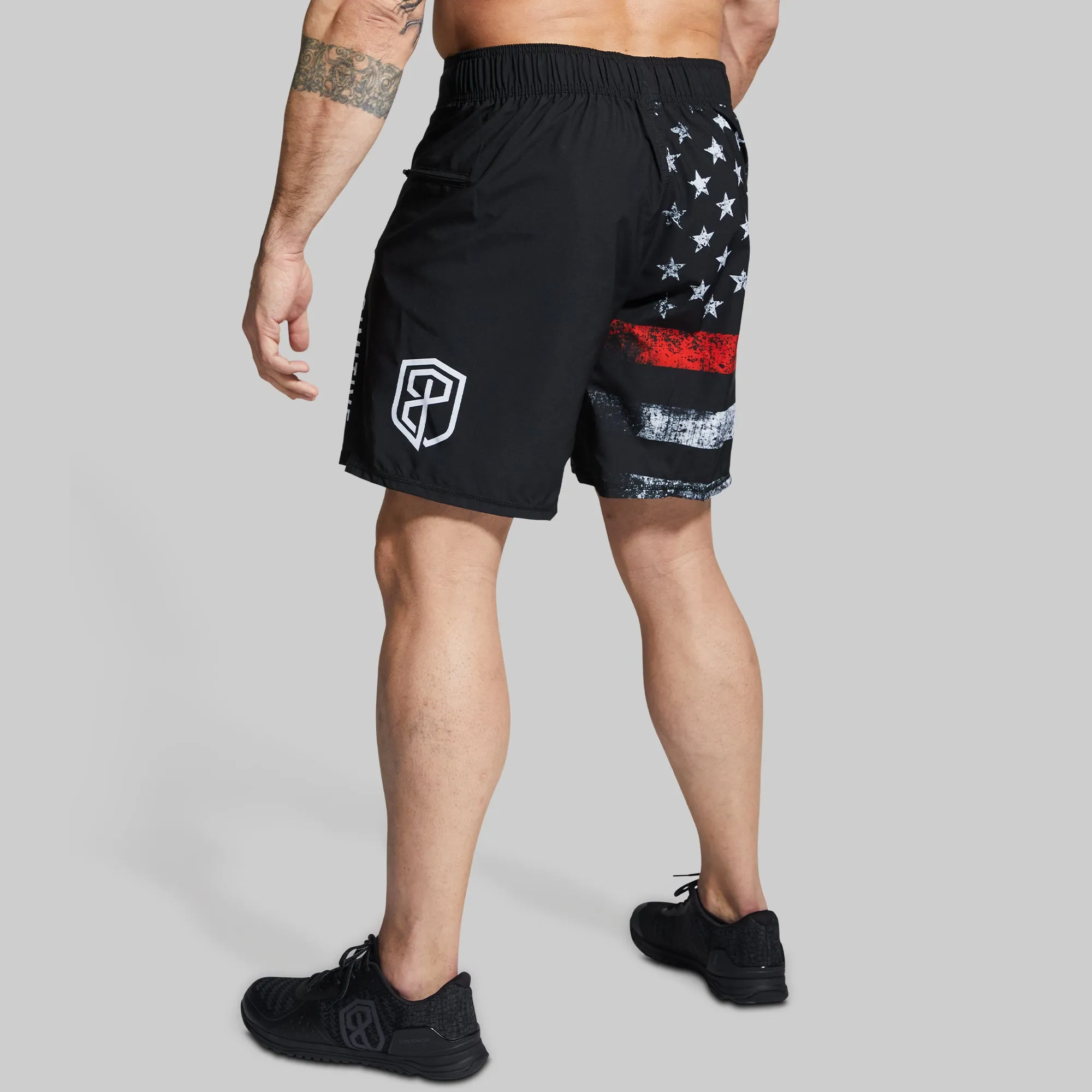 American Defender Short Velcro 3.0 (Thin Red Line)