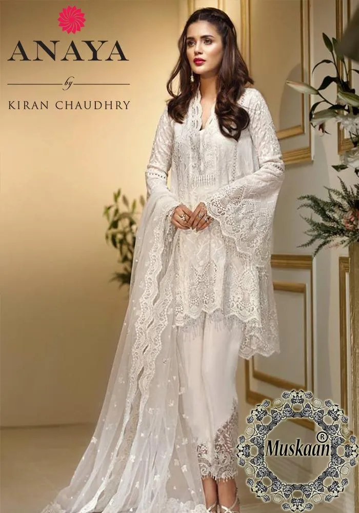 Anaya Chaudary Chiffon Eid Collection ALF-06 Cotton Candy(Replica)(Unstitched)