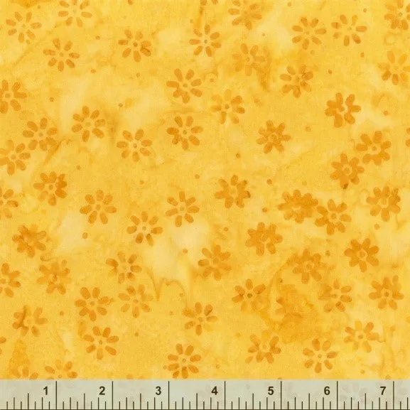 Anthology Batik - Be Colourful 3174Q X Yellow Daisy By The Yard