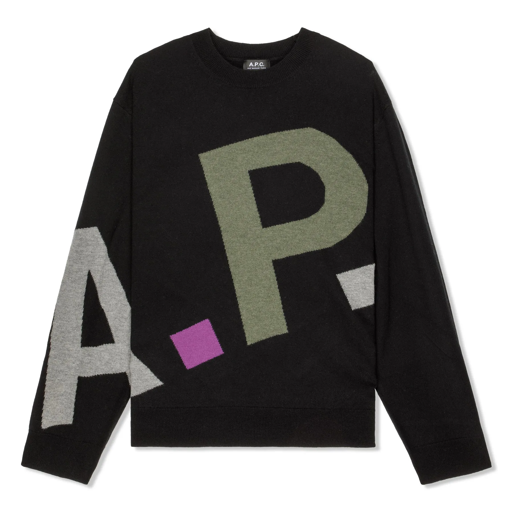 A.P.C. Logo All Over Sweater H (Black)