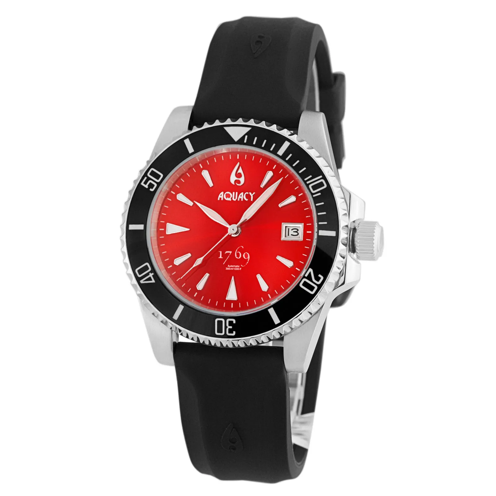 Aquacy 1769 Hei Matau Men's Automatic 300M Red Dive Watch ETA 2824 1769.R.B.S.ET