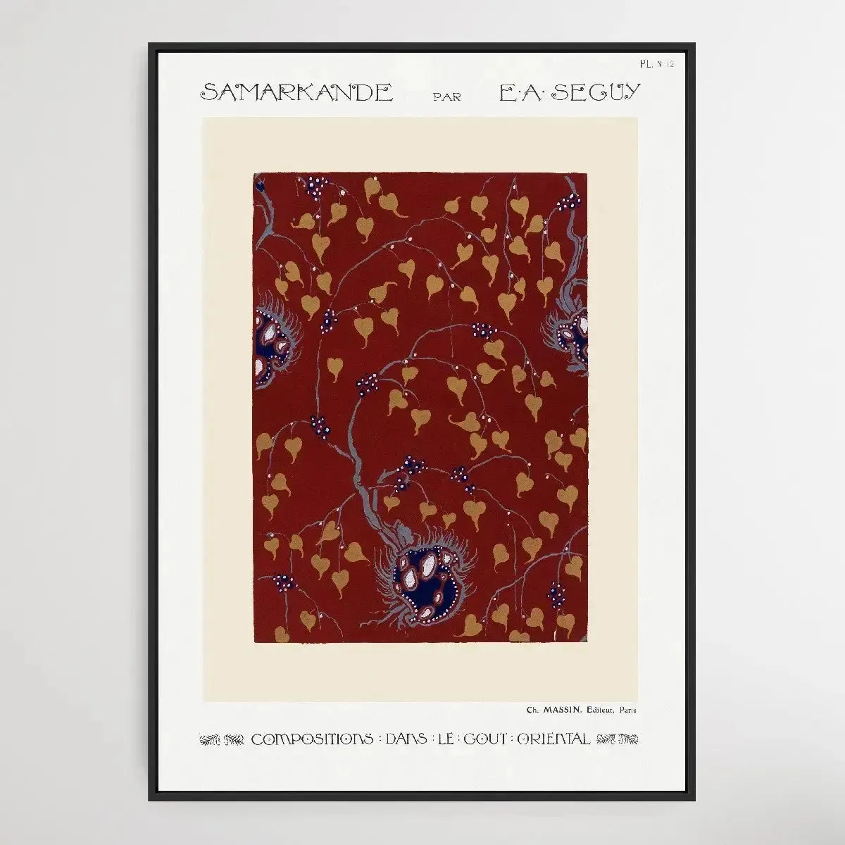 Art Nouveau Flower Pattern 1 1914 by E. A. Séguy