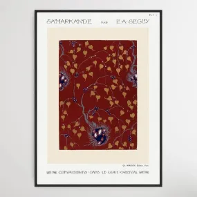 Art Nouveau Flower Pattern 1 1914 by E. A. Séguy