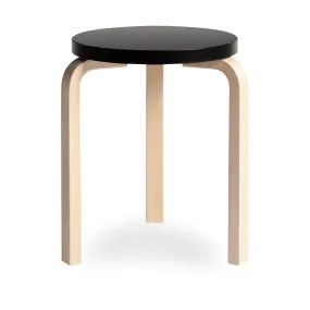 Artek Aalto Stacking Stool 60 - Black