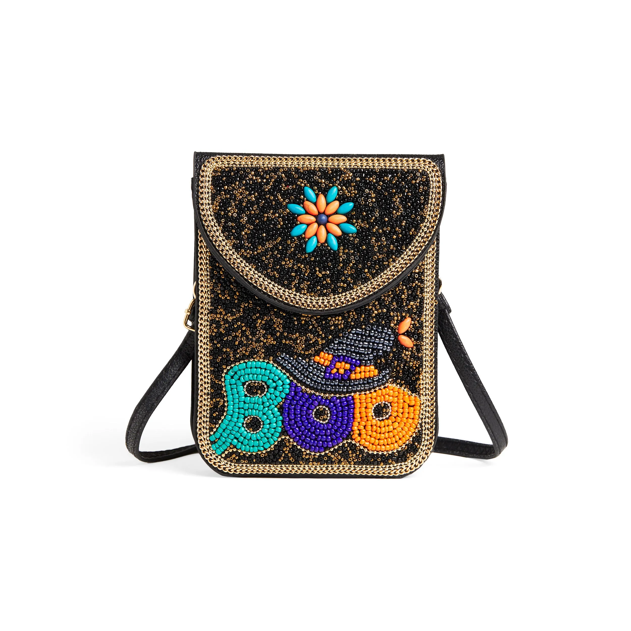 Artisan Beaded Holiday Crossbody - Witchy Boo