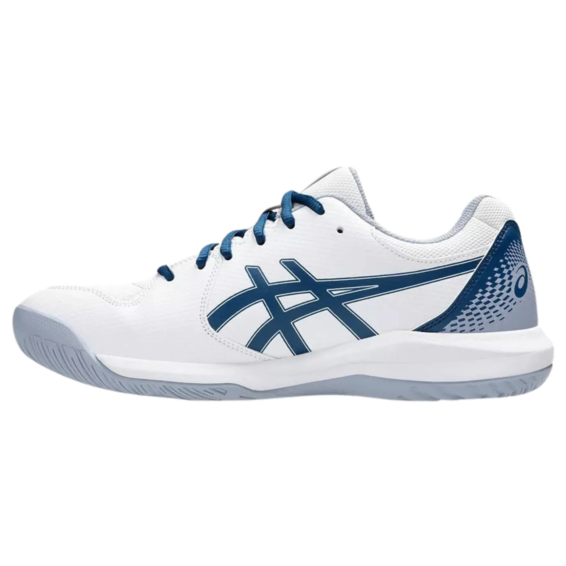 Asics Gel Dedicate 8 Mens Tennis Shoes - White/Mako Blue