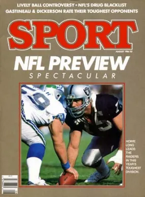 August 1986 Sport Cover (Howie Long, Las Vegas Raiders)