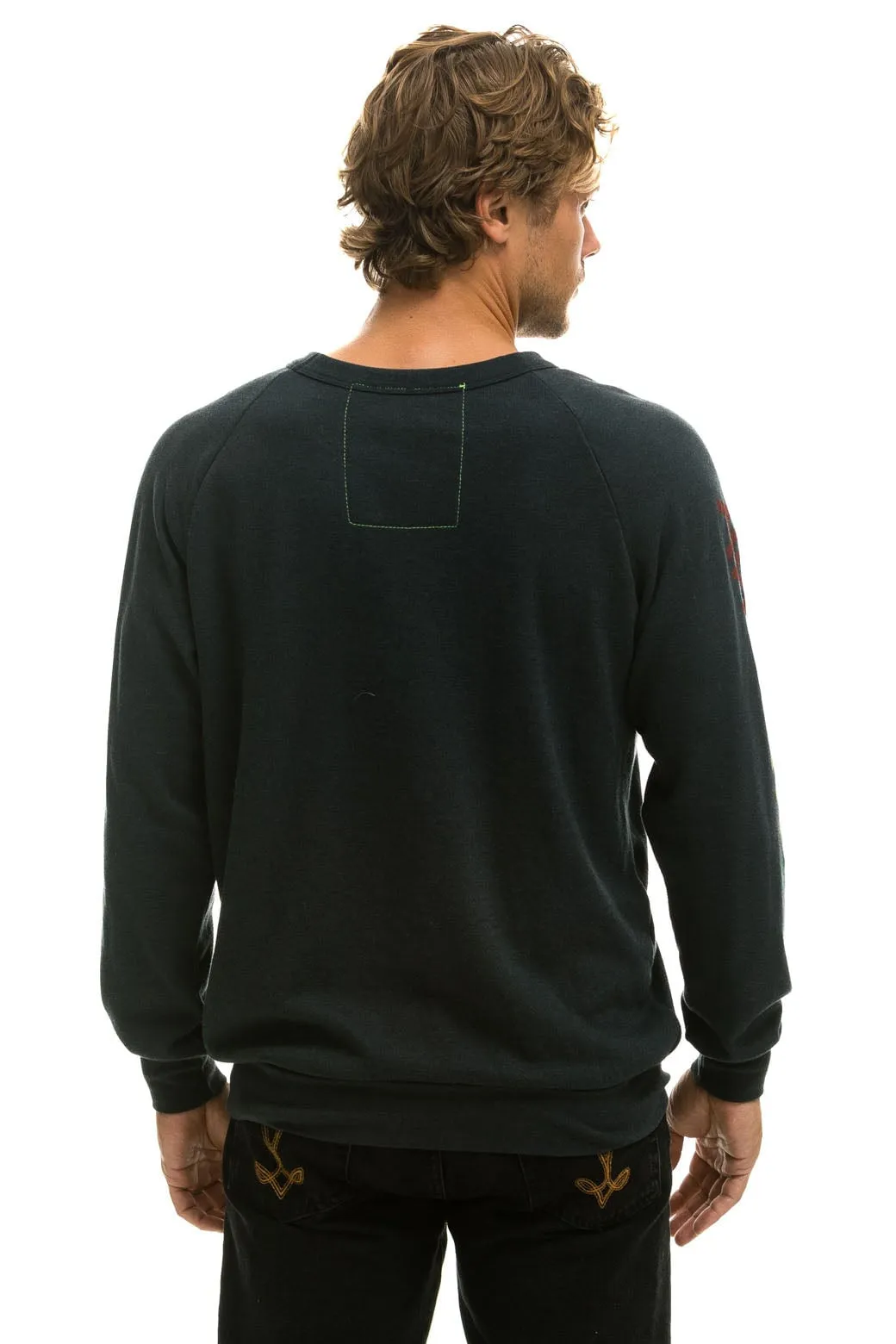 AVIATOR NATION ASPEN CREW SWEATSHIRT - CHARCOAL