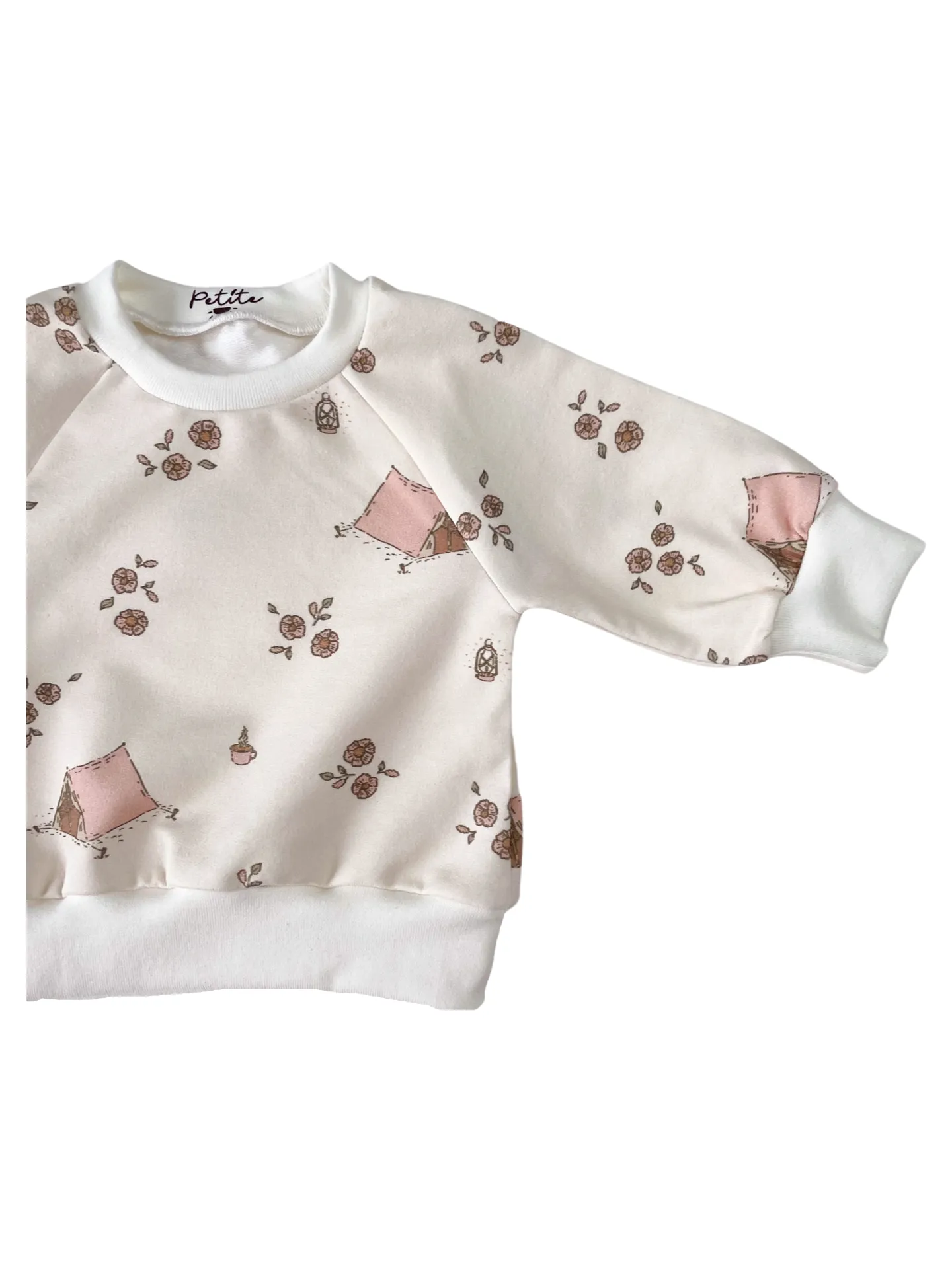 Baby cotton sweatshirt / boho camp - girls