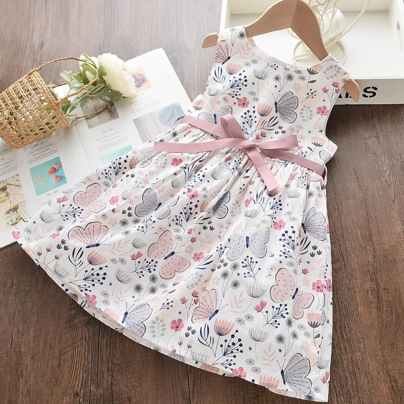 Baby Girl Clothes Toddler Dresses Summer Style Children Floral Pattern Costume Girl Clothes Kids Dress For Girls Casual Dresses