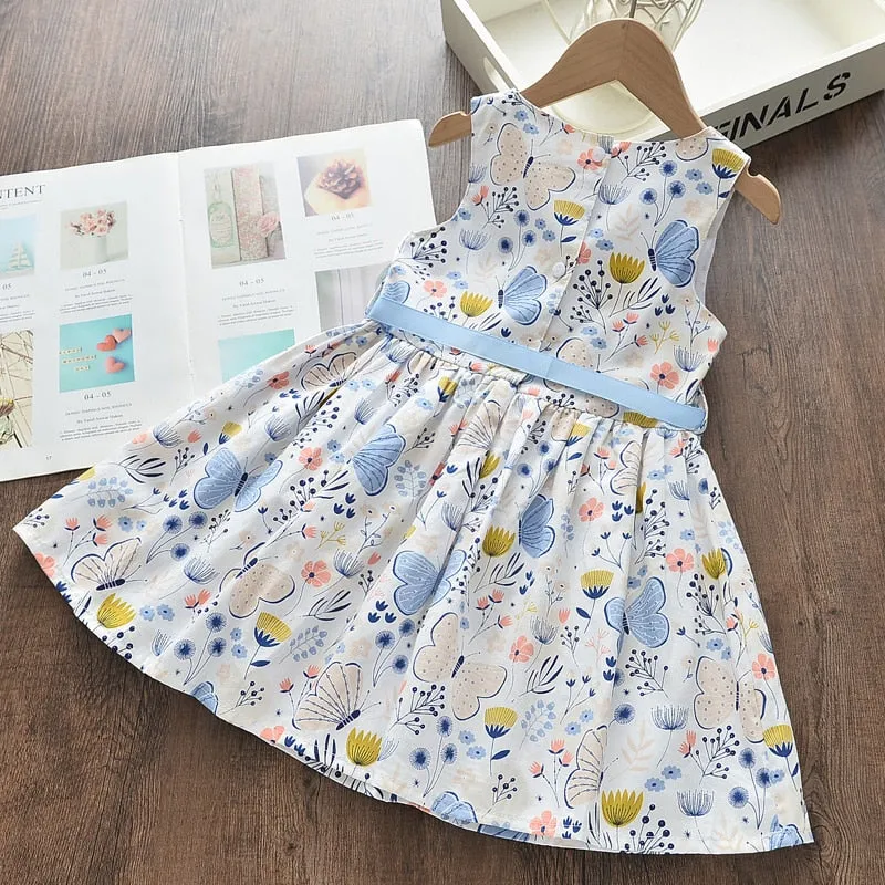 Baby Girl Clothes Toddler Dresses Summer Style Children Floral Pattern Costume Girl Clothes Kids Dress For Girls Casual Dresses