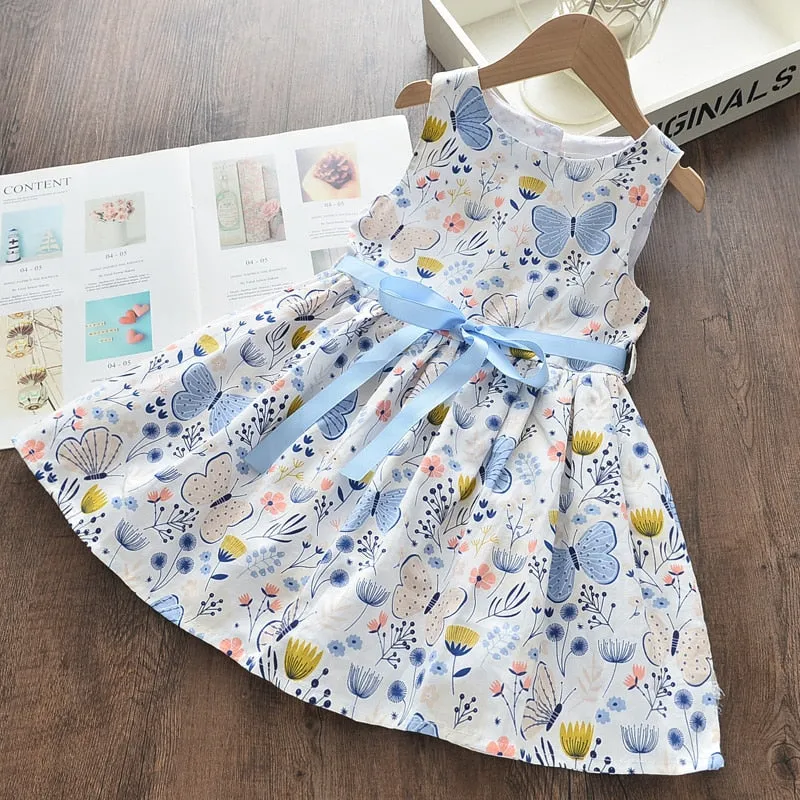 Baby Girl Clothes Toddler Dresses Summer Style Children Floral Pattern Costume Girl Clothes Kids Dress For Girls Casual Dresses