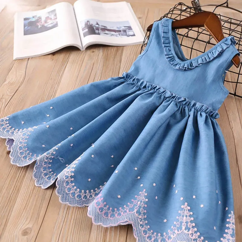 Baby Girl Clothes Toddler Dresses Summer Style Children Floral Pattern Costume Girl Clothes Kids Dress For Girls Casual Dresses